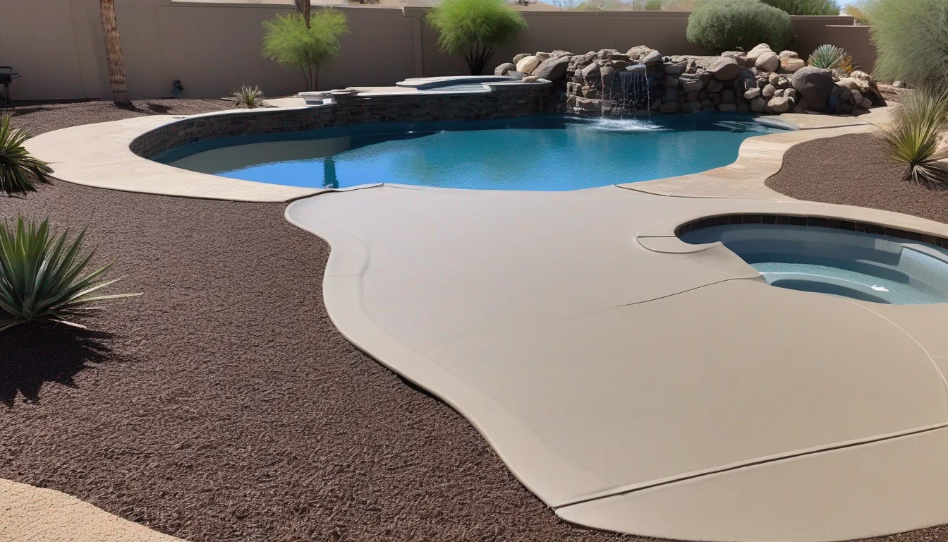 Phoenix pool resurfacing professionals at work