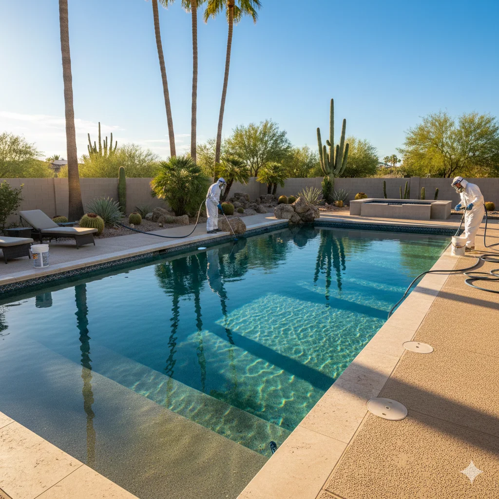 Plaster pool resurfacing