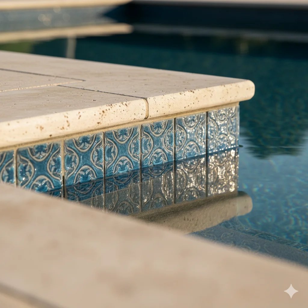 Pool tile and coping